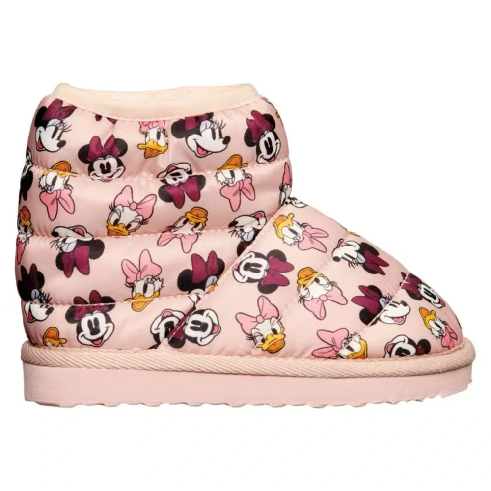 Disney Minnie Mouse Daisy Duck Character Comfy Toddler Winter Lined Sherpa Boots